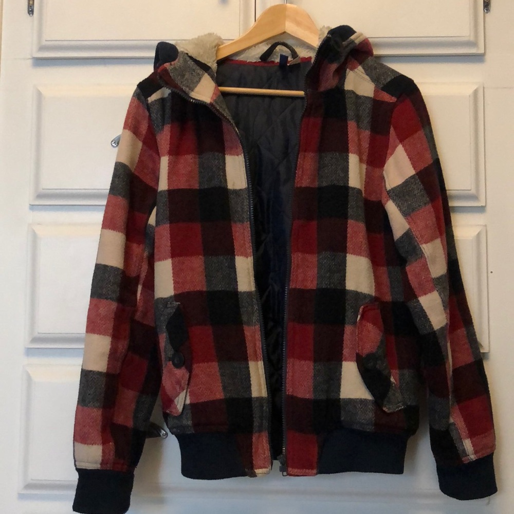 H&M Wool Plaid Coat